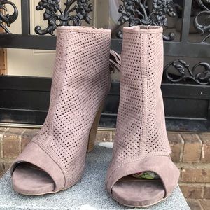 {$13 BUNDLED} QUPID Mauve Blocked Heel Open Toe Sandals